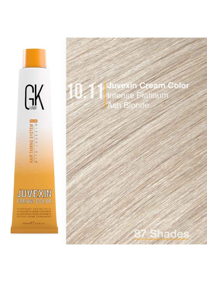 GK HAIR Color - 10.11 Intense Light Ash Blonde 100ML - Image 2
